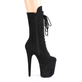 Pleaser FLAMINGO-1050FS Plateau Stiefeletten künstliches Wildleder Schwarz EU-41 / US-11