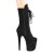 Pleaser FLAMINGO-1050FS Plateau Stiefeletten künstliches Wildleder Schwarz EU-41 / US-11