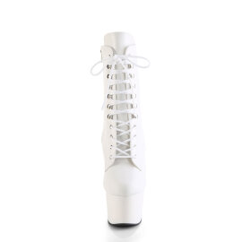 Pleaser ADORE-1020 Plateau Stiefeletten Kunstleder Weiß EU-38 / US-8