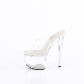 Pleaser PASSION-701 Plateau Pantoletten Clear EU-41 / US-11