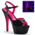 Pleaser Sandalette KISS-209TT Schwarz Neon-Pink EU-39 / US-9