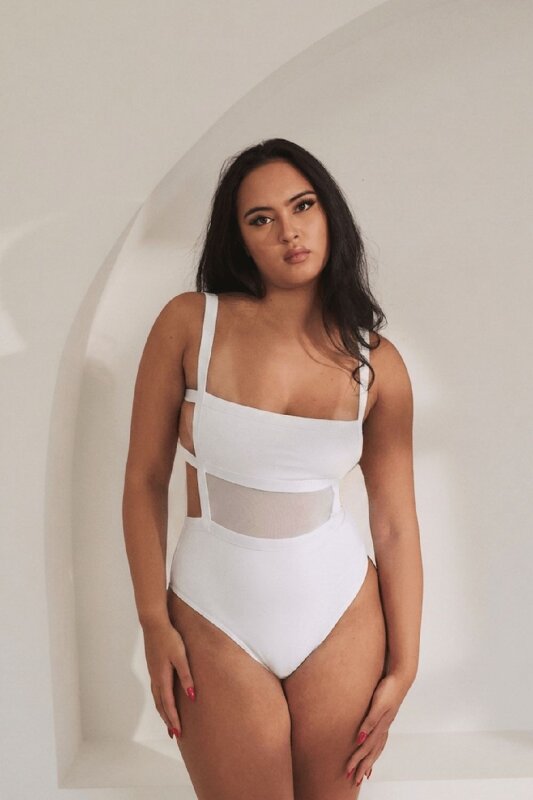 Lunalae Bodysuit Clover Weiß M