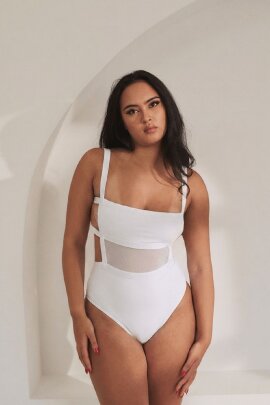 Lunalae Bodysuit Clover Weiß L
