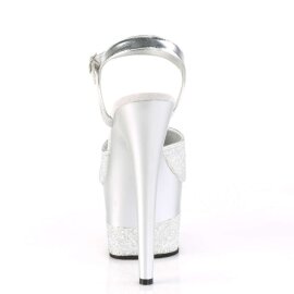 Pleaser Sandalette ADORE-709-2G Silber Multi Glitter EU-38 / US-8