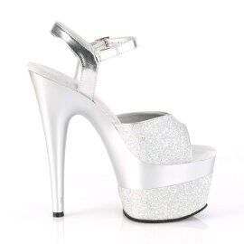 Pleaser Sandalette ADORE-709-2G Silber Multi Glitter EU-38 / US-8