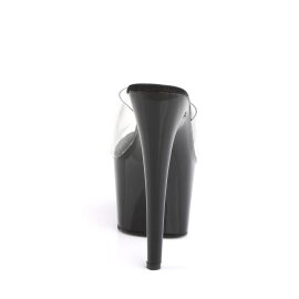 Pleaser Pantolette ADORE-701 Transparent Schwarz EU-39 / US-9