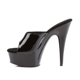 Pleaser Pantolette DELIGHT-601 Schwarz EU-39 / US-9