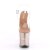 Pleaser Sandalette FLAMINGO-808G Transparent Rose-Gold Glitter EU-42 / US-12
