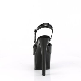 Pleaser PASSION-709 Plateau Sandaletten Lack Schwarz EU-38 / US-8