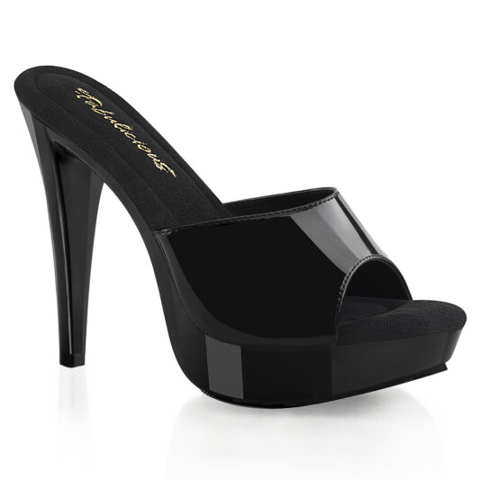 Fabulicious COCKTAIL-501 Plateau Pantoletten Schwarz EU-39 / US-9
