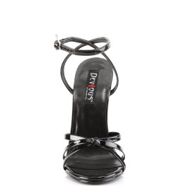 Devious DOMINA-108 Sandaletten Lack Schwarz EU-38 / US-8