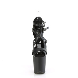 Pleaser FLAMINGO-877 Plateau Sandaletten Clear Schwarz...