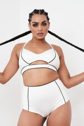 Lunalae Shorts High Waist Missy Weiß B-Ware