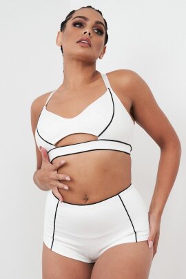Lunalae Shorts High Waist Missy Weiß B-Ware