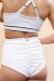 Lunalae Shorts High Waist Missy Weiß B-Ware