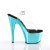 Pleaser Sandalette ADORE-708 Transparent Türkis Chrom B-Ware
