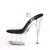 Pleaser Sandalette ADORE-708 Transparent Schwarz EU-37 / US-7