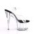 Pleaser Sandalette ADORE-708 Transparent Schwarz EU-37 / US-7