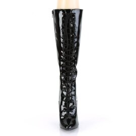 Pleaser SEDUCE-2020 Kniestiefel Lack Schwarz EU-37 / US-7