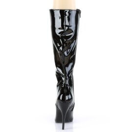 Pleaser SEDUCE-2020 Kniestiefel Lack Schwarz EU-37 / US-7