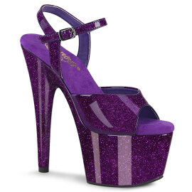 Pleaser ADORE-709GP Plateau Sandaletten Lack Glitter Dunkles Lila EU-42 / US-12