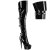 Pleaser DELIGHT-3018 Plateau Overknee Stiefel Lack Schwarz EU-37 / US-7