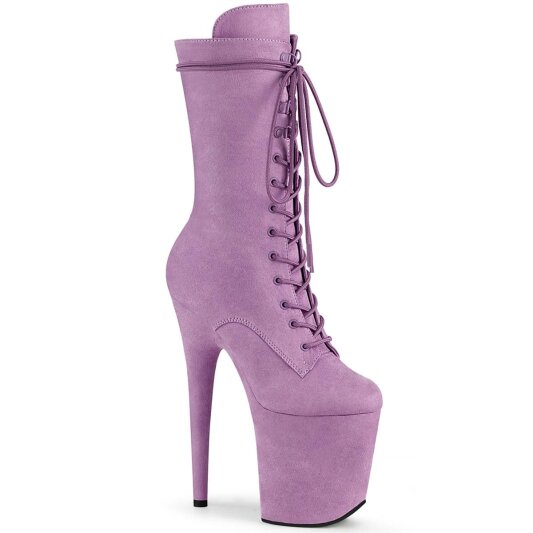 Pleaser FLAMINGO-1050FS Plateau Stiefeletten künstliches Wildleder Lila EU-41 / US-11