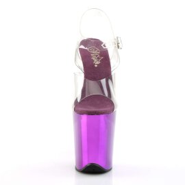Pleaser Sandalette FLAMINGO-808 Transparent Lila Chrom EU-36 / US-6