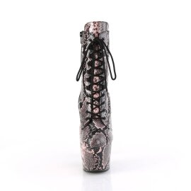 Pleaser ADORE-1020SPWR Plateau Stiefeletten Snake Rosa...