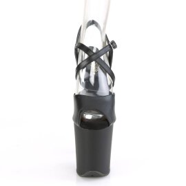 Pleaser FLAMINGO-824 Plateau Sandaletten Kunstleder Schwarz EU-37 / US-7