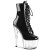 Pleaser ADORE-1020 Plateau Stiefeletten Lack Clear Schwarz EU-44 / US-14