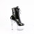 Pleaser ADORE-1020 Plateau Stiefeletten Lack Clear Schwarz EU-44 / US-14