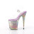 Pleaser FLAMINGO-808NEB Plateau Sandaletten Clear Metallic Lila EU-37 / US-7