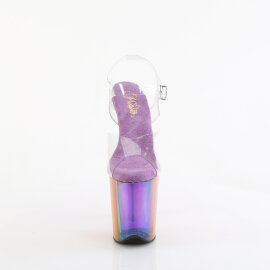Pleaser FLAMINGO-808RMT Plateau Sandaletten Clear Rauch...