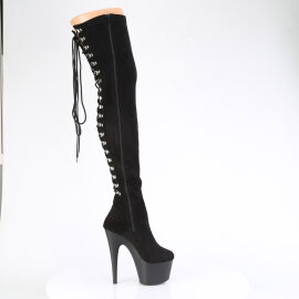 Pleaser ADORE-3063 Plateau Overknee Stiefel Schwarz EU-43 / US-13