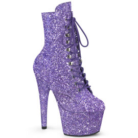 Pleaser ADORE-1020GWR Plateau Stiefeletten Glitter Lila...