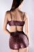 Polerina Bike Shorts Weinrot Pailletten