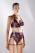Polerina Top Bikini Weinrot/Silber Velvet XS