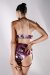 Polerina Shorts Bikini Weinrot/Silber Velvet S