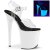 Pleaser Sandalette FLAMINGO-808UV Transparent Neon-Weiß EU-36 / US-6