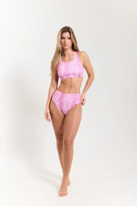 Pole Addict Shorts High Leg Pink Snake