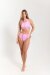 Pole Addict Shorts High Leg Pink Snake XS