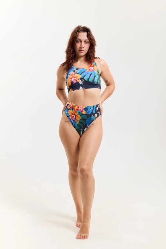 Pole Addict Shorts High Leg Exotic Flowers M