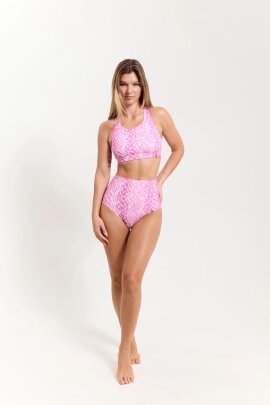 Pole Addict Shorts High Waist Pink Snake XL