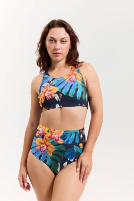 Pole Addict Shorts High Waist Exotic Flowers