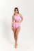 Pole Addict Top Open Back Pink Snake XL