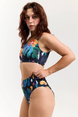 Pole Addict Top Open Back Exotic Flowers