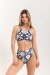 Pole Addict Top Open Back Black White Snake XL