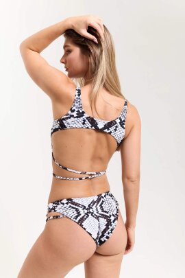 Pole Addict Shorts Capri Black White Snake XL