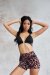 Lunalae Shorts High Waist Gianna Mesh Leopard